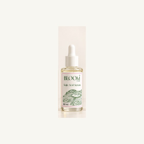 Illustrative packaging concept for Bloom Kojic Acid Serum