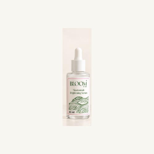 Illustrative packaging concept for Bloom Niacinamide Serum